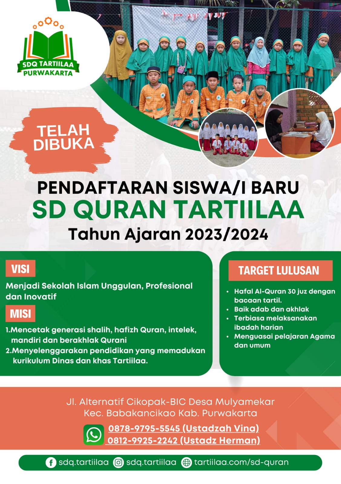 Cetak Hafizh/Hafizhah Bersama SD Quran Tartiilaa